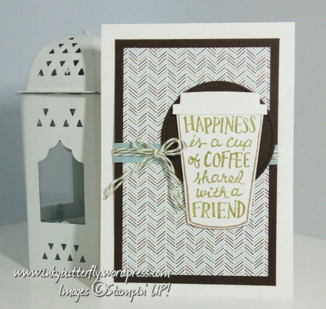 inkybutterfly: Simple card made with the Coffee Break suite from Stampin' UP!