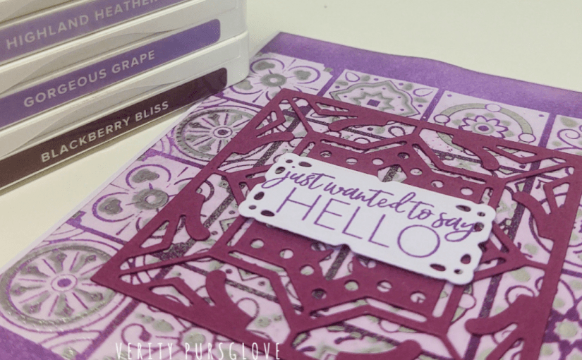 Double Heat Embossing with the Today’s Tiles stamp&nbsp;set