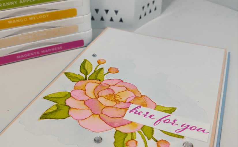 Watercolour SU Colour Challenge with the So Much Happy stamp&nbsp;set
