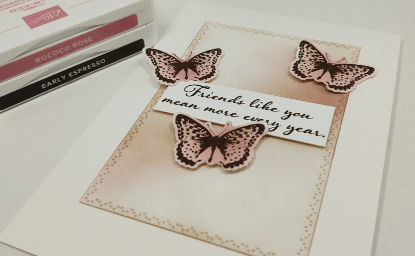 Grungy Vintage Card featuring the Positive Thoughts stamp&nbsp;set
