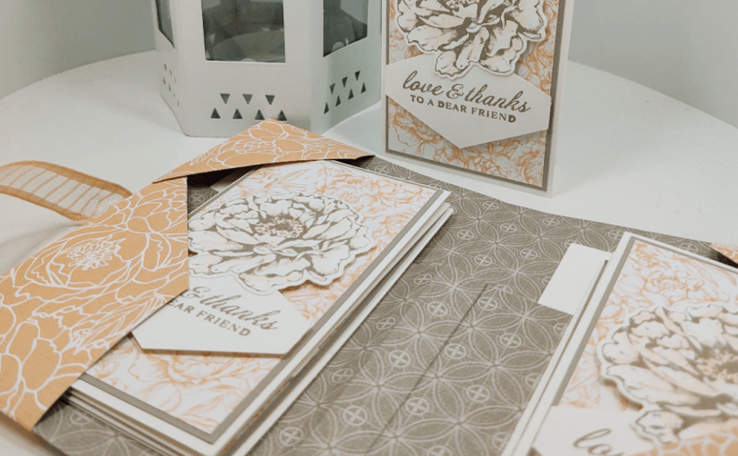 Origami Card Holder with the Peony Garden&nbsp;Suite