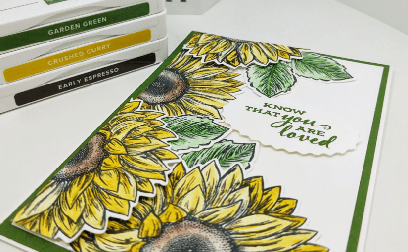 Using Watercolour Pencils with the Celebrating Sunflowers&nbsp;bundle