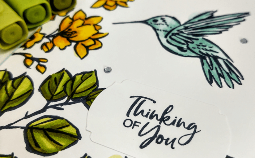 Using Stampin’ Blends with A Touch of Ink Sale-a-bration stamp&nbsp;set