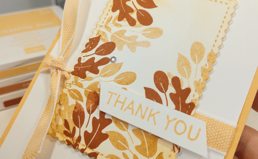 Autumnal Thank You Card with the Little Delights Stamp&nbsp;Set
