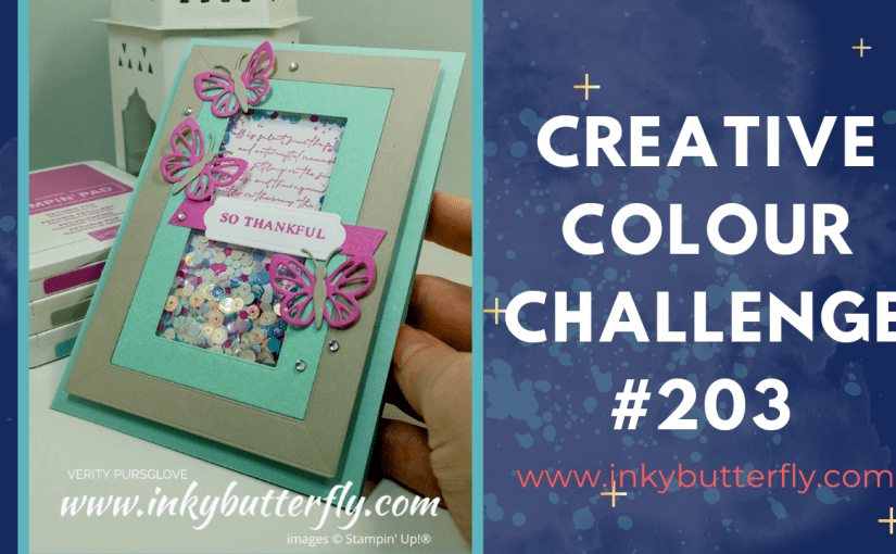 Shaker Card using Creative Colour Challenge&nbsp;#203!
